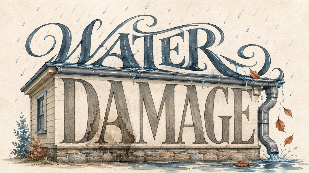 Home exterior water damage