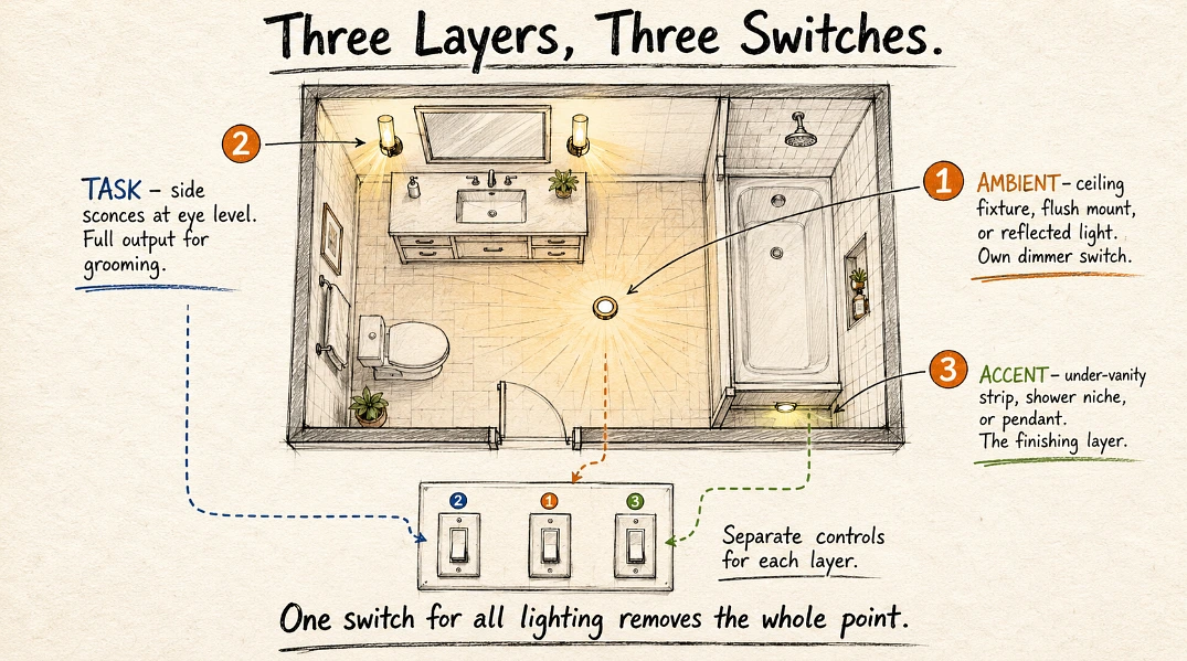 Layered lighting plan