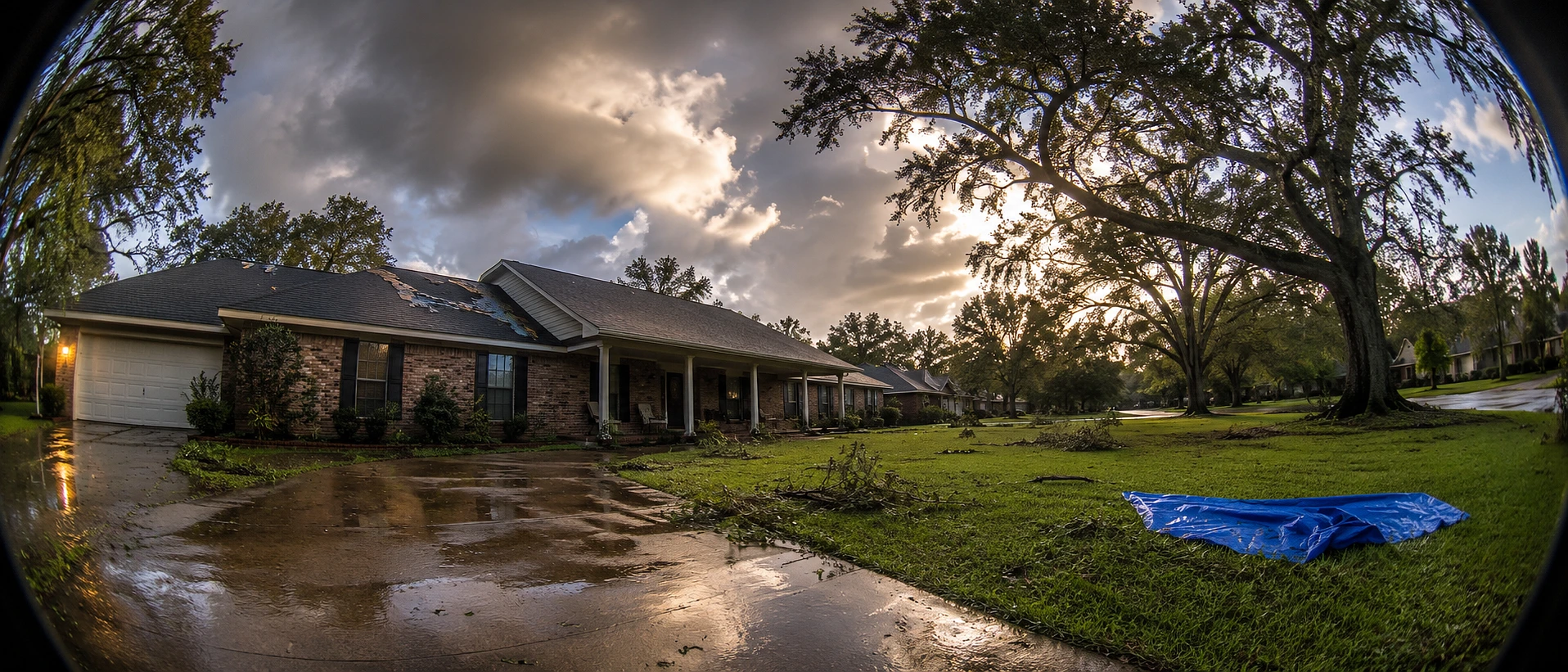 Louisiana storm roof damage