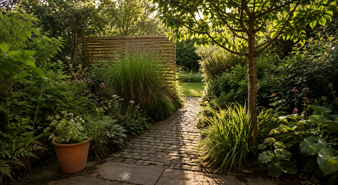 Nothing in this frame tells you how big the garden is, which is exactly why it feels large